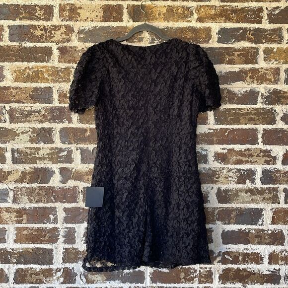 NWT Lulus Always For You Black Puff Sleeve Mini Dress Size Small - Picture 8 of 9